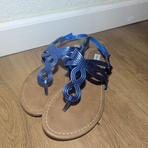 American Eagle Blue Sandals Flawed size 7.5 beach summer resort